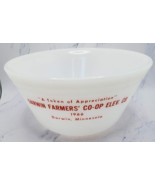 Vintage Federal Glass Darwin Farmers Co-Op Elevator Advertising Cereal Bowl - £15.81 GBP