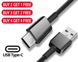 6FT USB C CABLE TYPE C to A FAST CHARGING DATA SYNC CHARGER CORD FOR SAMSUNG - £13.32 GBP