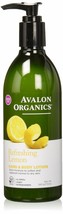 Avalon Organics Refreshing Lemon Hand &amp; Body Lotion, 12 oz. - £16.52 GBP