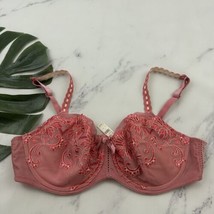 Cacique Womens Balconette Bra Size 40 C New Pink Floral Lace Underwire - £20.95 GBP