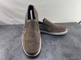 Abeo Loafers Men 12M Advantage Pam Shoes Brown Perforated leather Slipon... - $27.54