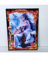 Vivi Wolf Chinese Art Style Oversized Waifu Girl Card A4 Acrylic 11&quot; x 8&quot; - $24.74