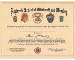Harry Potter Hogwarts School Certificate Of Graduation Can Be Personaliz... - £1.68 GBP