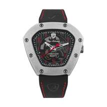 Tonino Lamborghini Men&#39;s &#39;SPYDERLEGGERO&#39; Skeleton Dial Black Leather Str... - $2,664.00