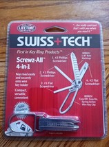 Swiss Tech  4-in-1 Multi-Tool Screwz All + Key Ring (SACSS-2) Brand New Sealed - £22.77 GBP