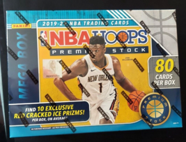 2019-20 NBA Hoops Premium Stock Mega Box Factory Sealed 80 Cards Blue SHIPS NOW - £46.33 GBP