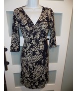 Ann Taylor LOFT Petites Brown Wrap Design Dress Size 2P Women&#39;s - $36.19 CAD