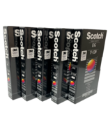 3M VHS Scotch Brand Blank Videocassette T120 EG Tapes Lot Of 5 Tapes New... - £16.69 GBP
