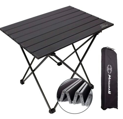 Primary image for Camping Table Folding Portable Camp Side Table Aluminum Lightweight Carry Bag Be