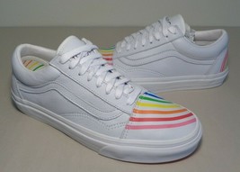 Vans Size 8 M Old Skool Flour Shop Rainbow Leather Sneakers New Women&#39;s Shoes - £102.11 GBP