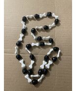 16 Inch Skull &amp; Dog Bone Plastic Necklace Black and White - $12.56 CAD