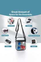 Black Transparent PVC Zipper Crossbody Bag - $196.67 MXN