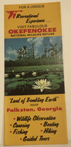 Vintage Okefenokee Swamp  Brochure Folkston Georgia QBR4 - $11.87