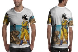 First Fight Goku VS Vegeta  Mens Printed T-Shirt Tee - £11.42 GBP+