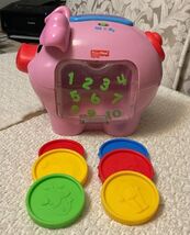 Fisher Price Learning Piggy Bank - J2462, Includes 6 Coins, WORKS!!! - $17.82