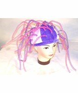 PURPLE &amp; PINK NOODLE HAT crazy party hats costume cap - $9.08 CAD