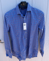 Polo Ralph Lauren Performance Mens L Blue  Plaid Nylon Shirt Long Sleeve - £49.13 GBP
