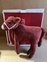 HTF American Girl Caroline Pet Calf Cow Garnet 11" Red Plush Stuffed Animal Box - $32.62