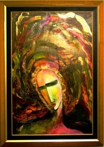 Nadia Volna-Untitled-Framed Original Acrylic Painting on Canvas-List: $5,000.00 - £884.59 GBP