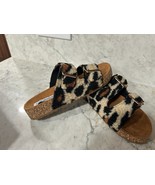 Women&#39;s Top Moda Debra-20 Leopard Print Soft Slip On Shoes Size 6 Sandal... - £5.16 GBP