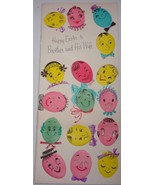 Slim Jim Hallmark Glitter Embossed Happy Easter To Brother &amp; His Wife Ca... - $7.99