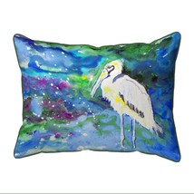 Betsy Drake Fall Wood Stork Large Indoor Outdoor Pillow 16x20 - £43.41 GBP
