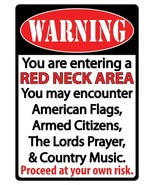 Hangtime Metal Embossed Sign 12&quot;x17&quot; Warning You Are Entering a Redneck ... - $20.26 CAD