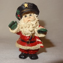 Santa Claus Standing Figurine Resin Table Top 2&quot; Christmas General Band Hat - £7.06 GBP