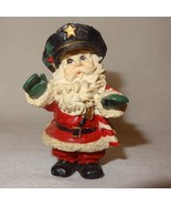 Santa Claus Standing Figurine Resin Table Top 2&quot; Christmas General Band Hat - £7.43 GBP