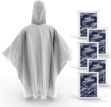 Disposable Rain Ponchos for Adults (5 Pack) - £23.93 GBP