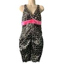 BSmart Babydoll Vintage Womens 11 12 y2k Dress Halter Zebra Print Pink W... - $22.77