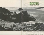 Southern Pacific Lines Menu 1938 Magic Monterey Peninsula on Cover Railr... - $79.40