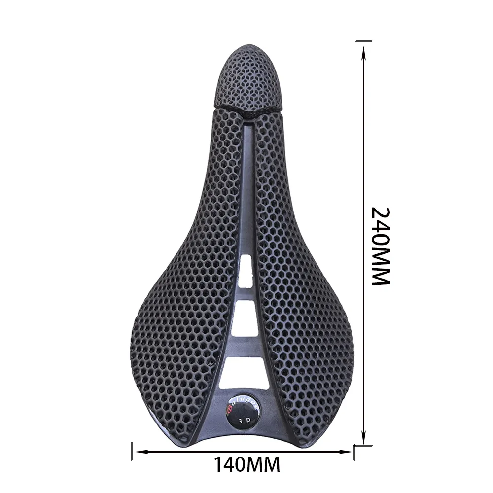 3D Printed Bike Saddle 140mm Ultra Light and  Mountain Bicycle Cushion Soft Seat - £158.42 GBP