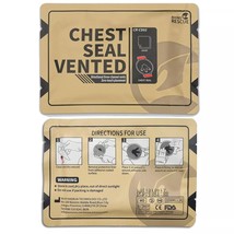 Military Medical Combat Chest Seal Vented Wound Dressing Trauma Bandage ... - $15.83