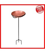 Versatile Hand-Hammered Copper Bird Bath and Feeder with Sturdy Iron Stand - $2,007.98 MXN