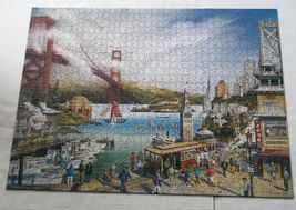 San Francisco 1000 pc Puzzle Larry A Wilson Artist Cable Cars SF Icons - £10.94 GBP