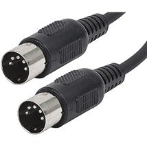 10 Feet (Ft) Midi Cable With 5 Pin Din Connector, Black (3 Pack) - £19.53 GBP