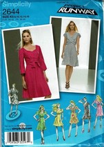 Simplicity Sewing Pattern 2644 Dress PROJECT RUNWAY Misses Size 8-16 - £7.90 GBP