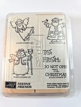 Stampin’ Up! Festival Friends Wood Rubber Stamp Set NEW Uncut Retired 2000 - €9,30 EUR