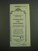 1971 The Embassy Row Hotel Advertisement - In Washington, D.C. - £14.55 GBP