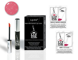 Lip-Ink Lipstick Smearproof GLITTER RUBY trial kit - $8.99