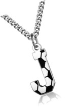 Soccer Initial A-Z Letter Necklace for Boys Soccer - $44.18