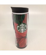 Starbucks 2020 Plastic Tumbler Cup 16 oz Christmas Floral Red Poinsettia  - $14.65