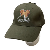 Mickey Mouse Rustic Sunrise Mountains Hat Dad Cap Olive Dark Green One Size NEW - £11.72 GBP