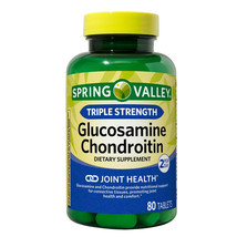 Spring Valley Triple Strength Glucosamine Chondroitin Supplement, 80 Tab... - £28.67 GBP