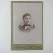 Cabinet Card Photograph Young Woman Portrait Townsends Covington Ohio An... - $9.99