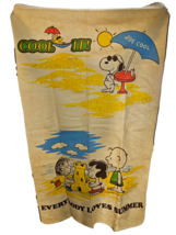 Vtg Chatham 1970s PEANUTS Snoopy Charlie Brown Blanket Summer Joe Cool Woodstock - £124.58 GBP