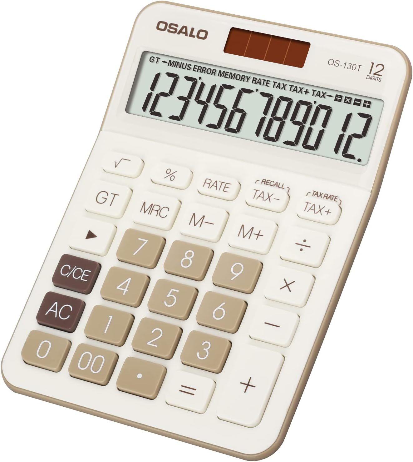 Large Lcd Display 12 Digit Number Big Button Tax Financial Accounting Ca... - $30.96