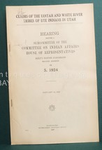 1927 Antique Us Gov Hearing Uintah Ute White River Utah History Native American - £33.08 GBP