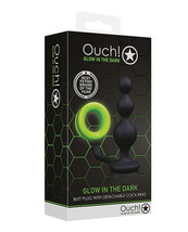 Shots Ouch Beads Butt Plug W/cock Ring - Glow In The Dark - £29.89 GBP